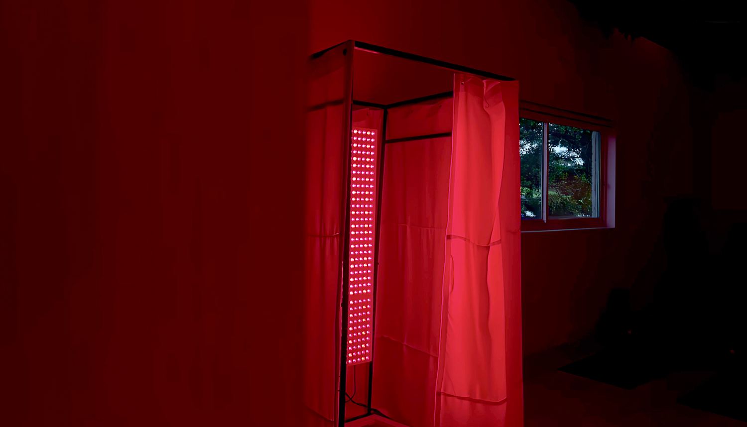 Red light therapy room